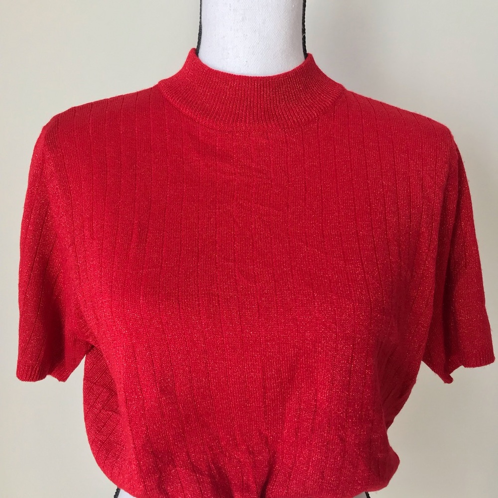 UO Urban Renewal Red Crop Top - Picture 2 of 4